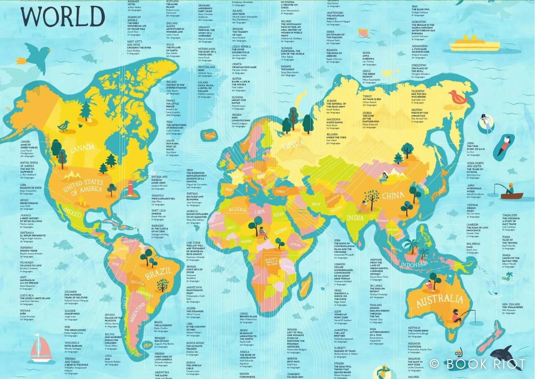 THE MOST TRANSLATED BOOKS FROM EVERY COUNTRY IN THE WORLD 이미지