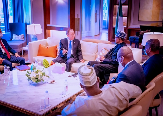Buhari meet Ban Ki-moon, says Nigeria facing climate change challenges 이미지